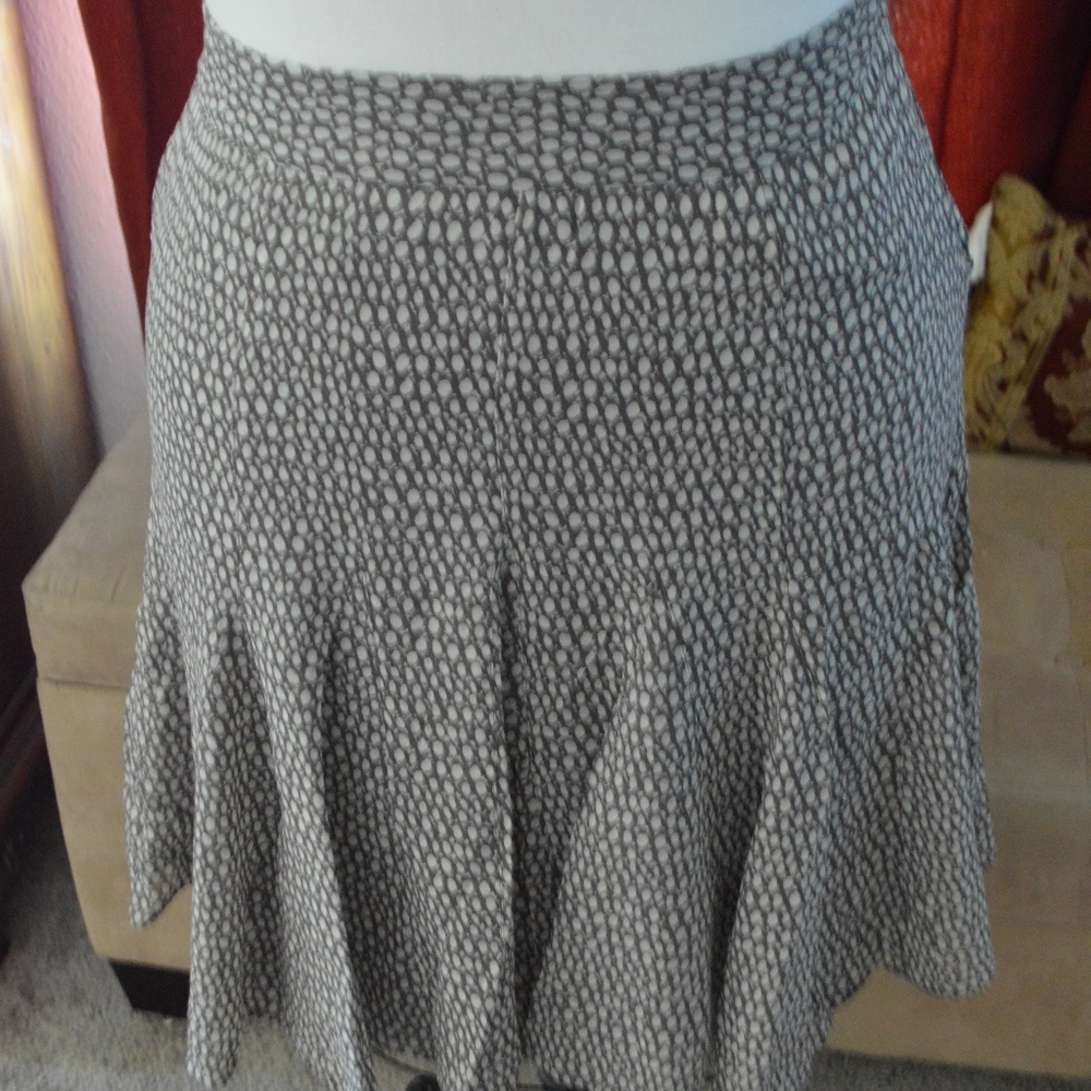 Vintage Silk Skirt - Fluttery light Brown & Cream